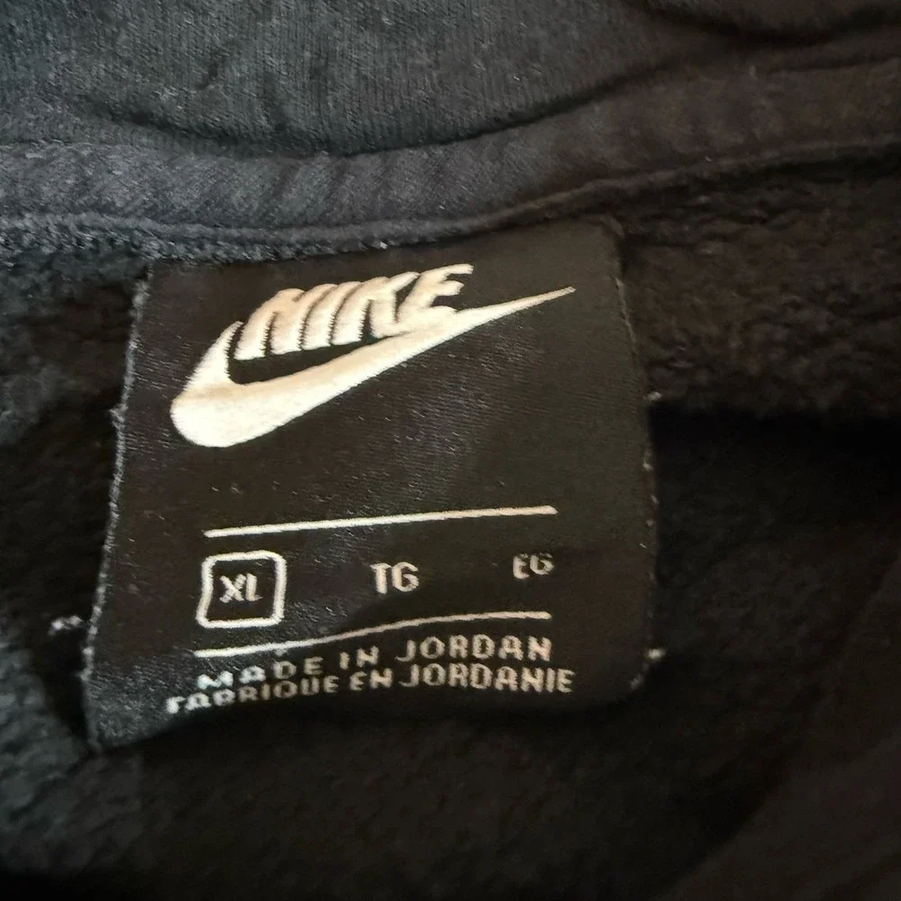 Nike Boys' Black Pullover Hoodie w/ Logo Graphic Print & Pockets Size XL